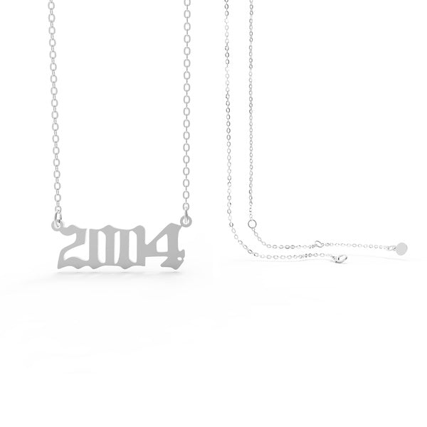 Birth Year Necklaces - Silver