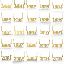 Birth Year Necklaces - Gold