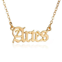 Zodiac Name Pendant Necklace