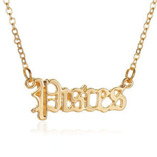 Zodiac Name Pendant Necklace