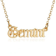 Zodiac Name Pendant Necklace