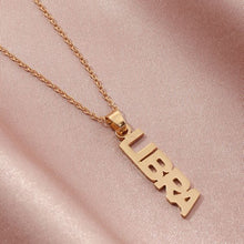 Astrological Side Letters Pendant Necklace