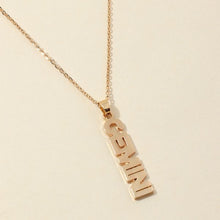 Astrological Side Letters Pendant Necklace