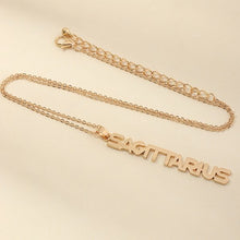 Astrological Side Letters Pendant Necklace