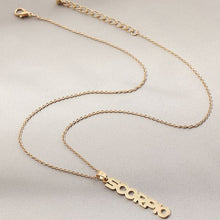 Astrological Side Letters Pendant Necklace