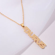 Astrological Side Letters Pendant Necklace