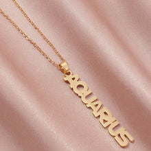 Astrological Side Letters Pendant Necklace