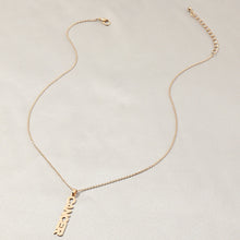 Astrological Side Letters Pendant Necklace