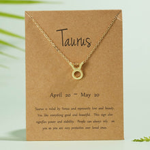 Astrological Note Zodiac Pendant Gold Necklace