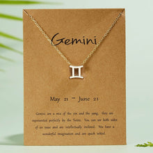 Astrological Note Zodiac Pendant Gold Necklace