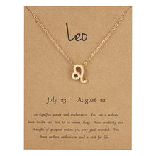 Astrological Note Zodiac Pendant Gold Necklace