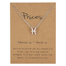 Astrological Note Zodiac Pendant Sliver Necklace