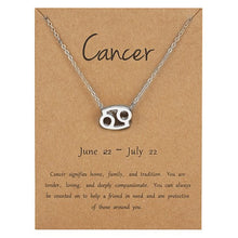 Astrological Note Zodiac Pendant Sliver Necklace