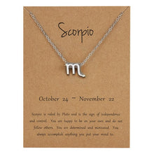 Astrological Note Zodiac Pendant Sliver Necklace