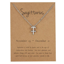 Astrological Note Zodiac Pendant Sliver Necklace