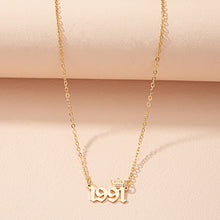 Birth Year Crown Necklace