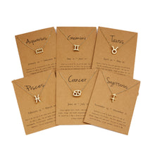 Astrological Note Zodiac Pendant Gold Necklace