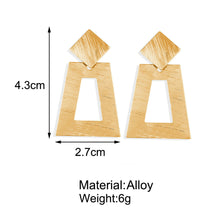 Gold Geometric Plating Earrings