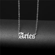 Astrological Titanium Steel Necklace - Silver