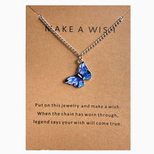 Multicolor 'Make A Wish' Butterfly Necklace